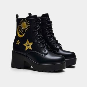 Koi Footwear Star & Moon Platform Boots